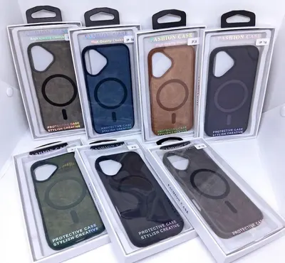 FUNDA CUERO MAGSAFE IPH 13 CAFE