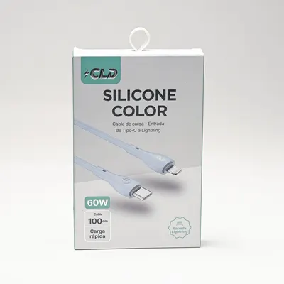 CABLE CLD SILICONE COLOR TIPO C LIGHTNING 1M