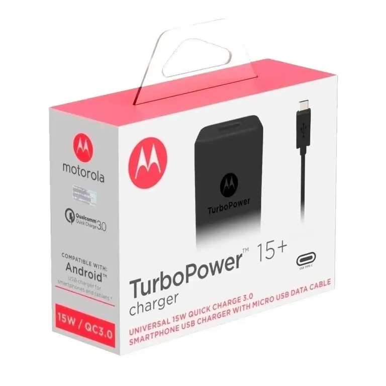 CARGADOR MOTOROLA 15W CAJA BLANCA C CAB TC