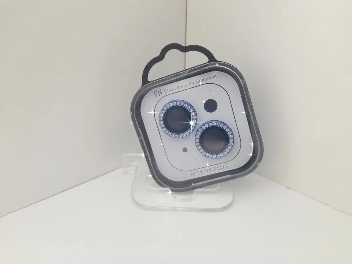 VIDRIO CAMARA DIAMANTE IPHONE 15/PLUS BLUE