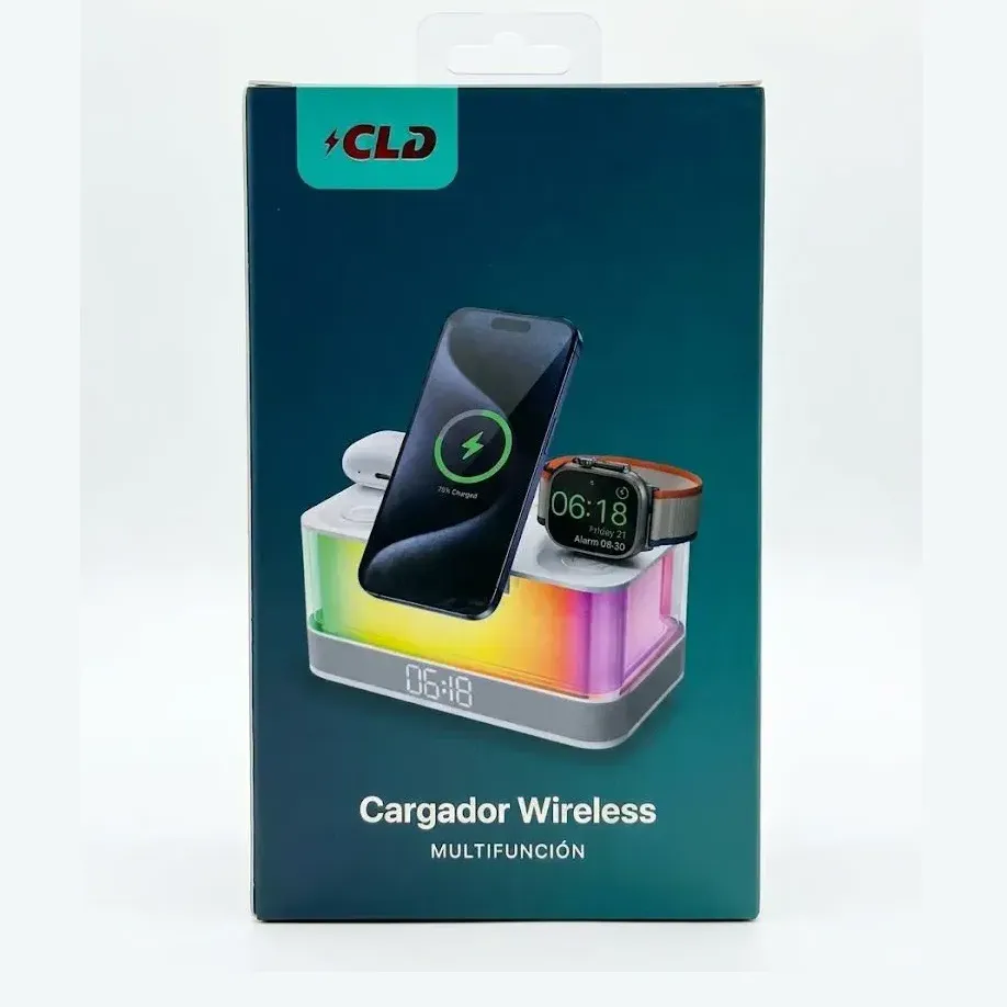 PARLANTE CON LUZ Y CARGA INALAMBRICA R8 CLD
