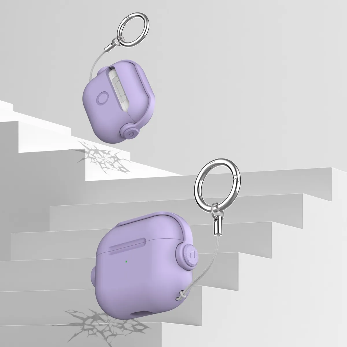 FUNDA MACAROON AIRPODS 4 LILA