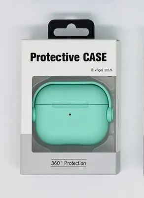 FUNDA SILIC RIGIDA GANCHO AIRPODS 4 VERDE