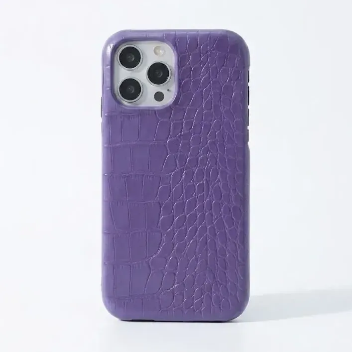 FUNDA COCODRILO IPHONE 12 LILA