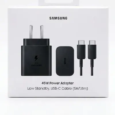 CARGADOR TIPO SAMSUNG 45W NEGRO + CABLE TC