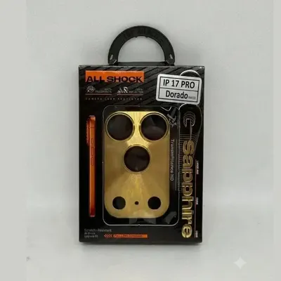 VIDRIO CAMARA METAL COMPLETO IPH 17 AIR GOLD