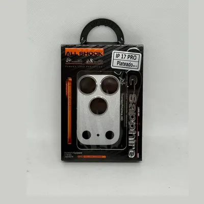 VIDRIO CAMARA METAL COMPLETO IPH 17 SILVER