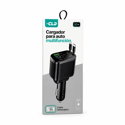 CARGADOR AUTO CLD MULTIFUNCION 30W