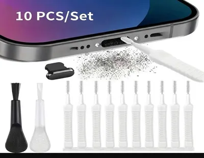 LIMPIADOR PIN DE CARGA LIGHTNING PACK X10