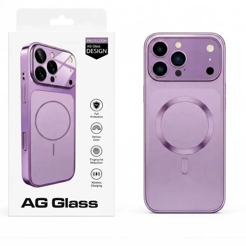 AG GLASS REFORZADA IPH 14 LILA