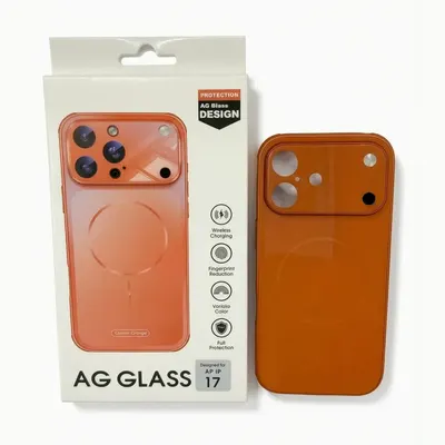 AG GLASS REFORZADA IPH 15 NARANJA