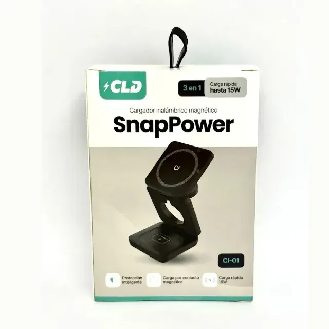 CARGADOR CLD 3 EN 1 SNAP POWER CI01 15W
