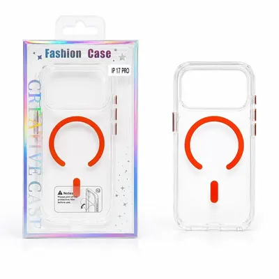 CLEAR MAGSAFE IPHONE 17 PM / 18 PM NARANJA