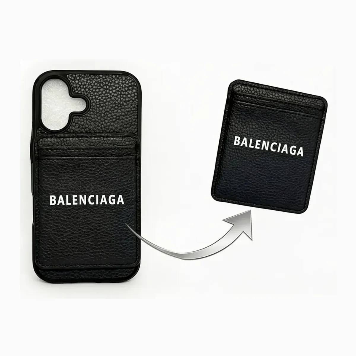 FUNDA BALENCIAGA 17 P MAX CON TARJETER NEGRO