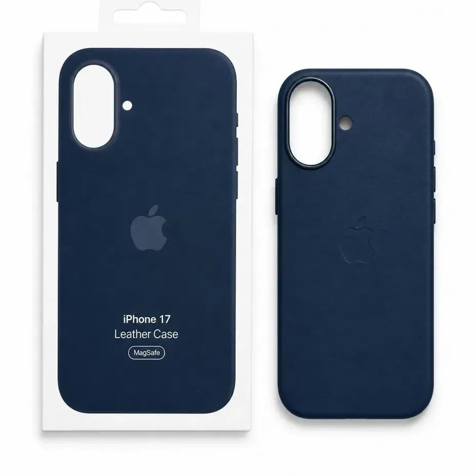 LEATHER CASE APPLE MAGSAFE IPH 13 AZUL