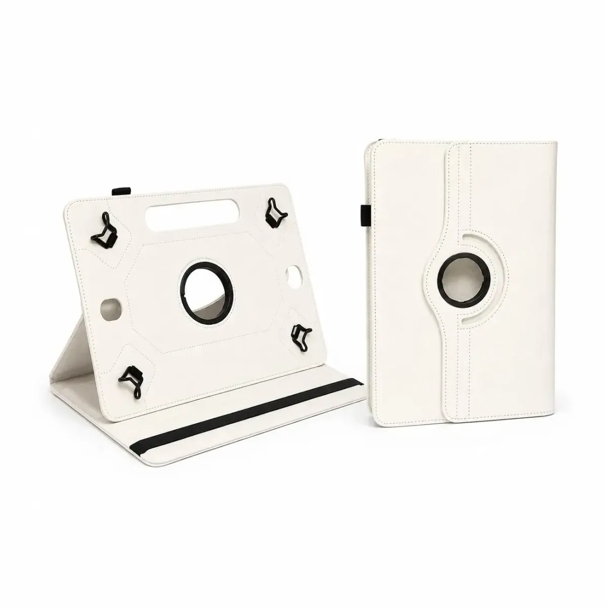 FUNDA TABLET 10 PULGADAS GIRATORIA BLANCA