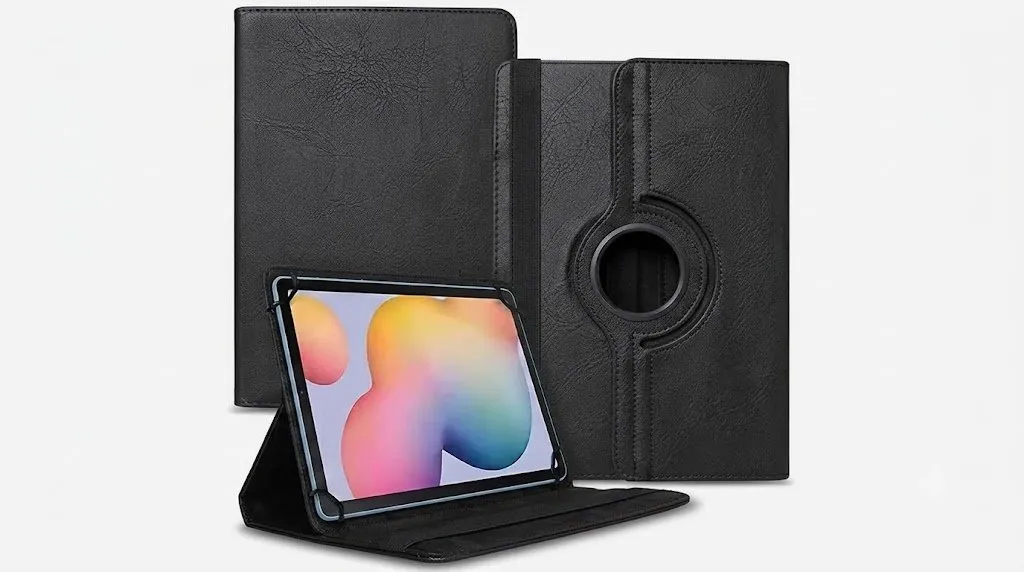 FUNDA TABLET 10 PULGADAS GIRATORIA NEGRA