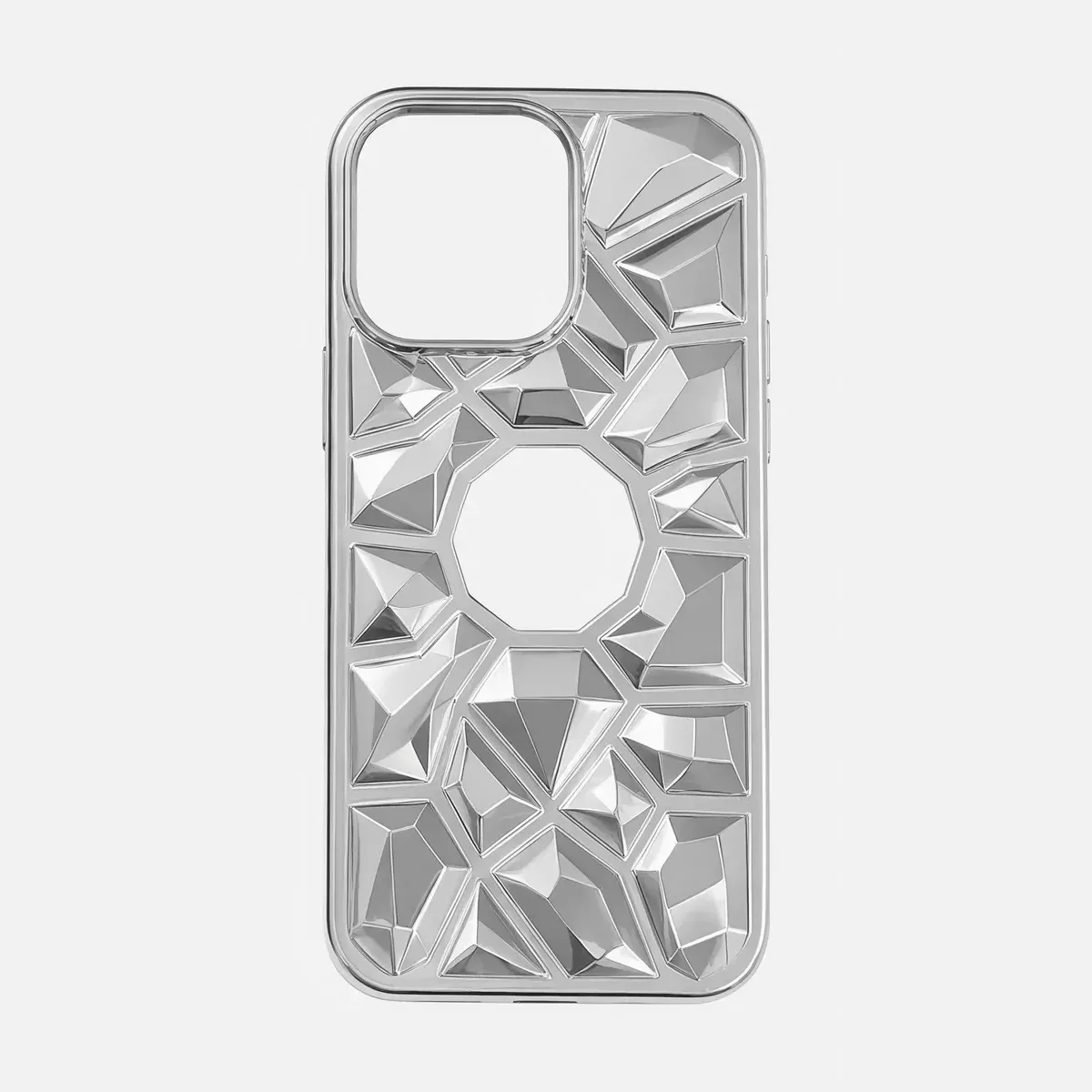 ELECTROPLATING DISEñO COLOR IPH 17 PRO PLATA