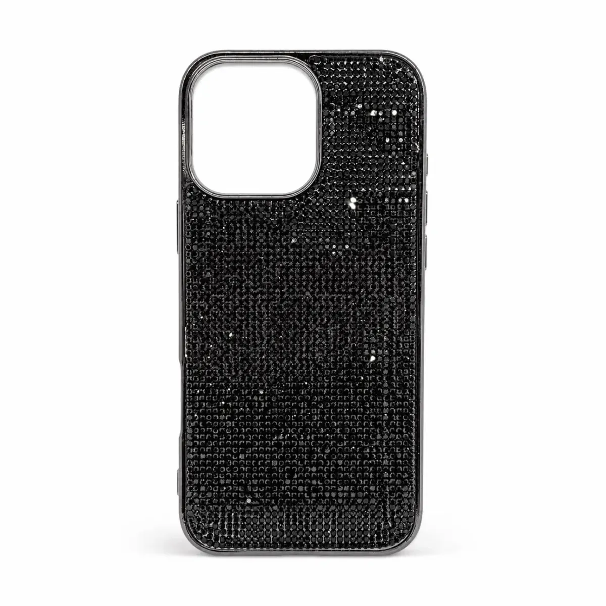 FUNDA DIAMANTE ELECTROPLATING IPH 15PM NEGRO
