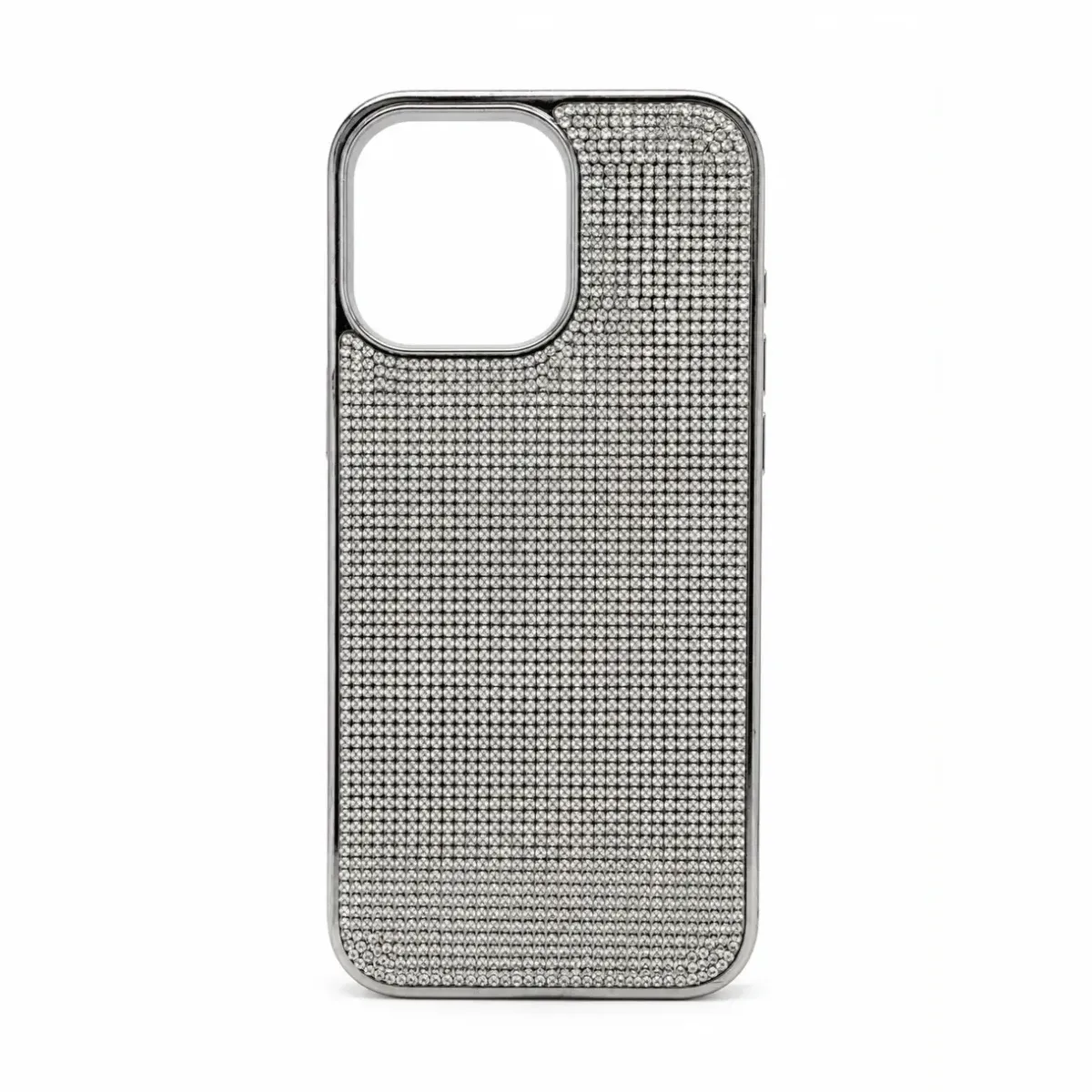 FUNDA DIAMANTE ELECTROPLATING IPH 15P PLATA