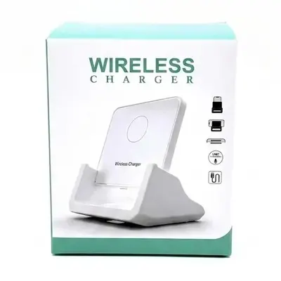 CARGADOR INALAMBRICO ESCRITORIO 15W BLANCO