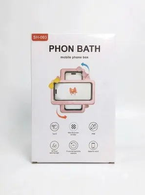 FUNDA DUCHA PARA CELULAR 6.8" ROSA