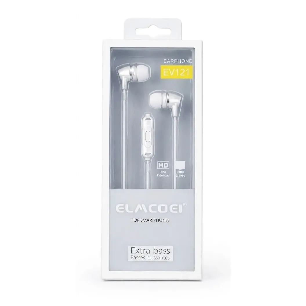 AURICULAR CON CABLE EV121 BLANCO