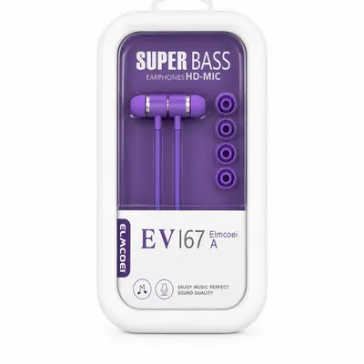 AURICULAR CON CABLE EV167 VIOLETA