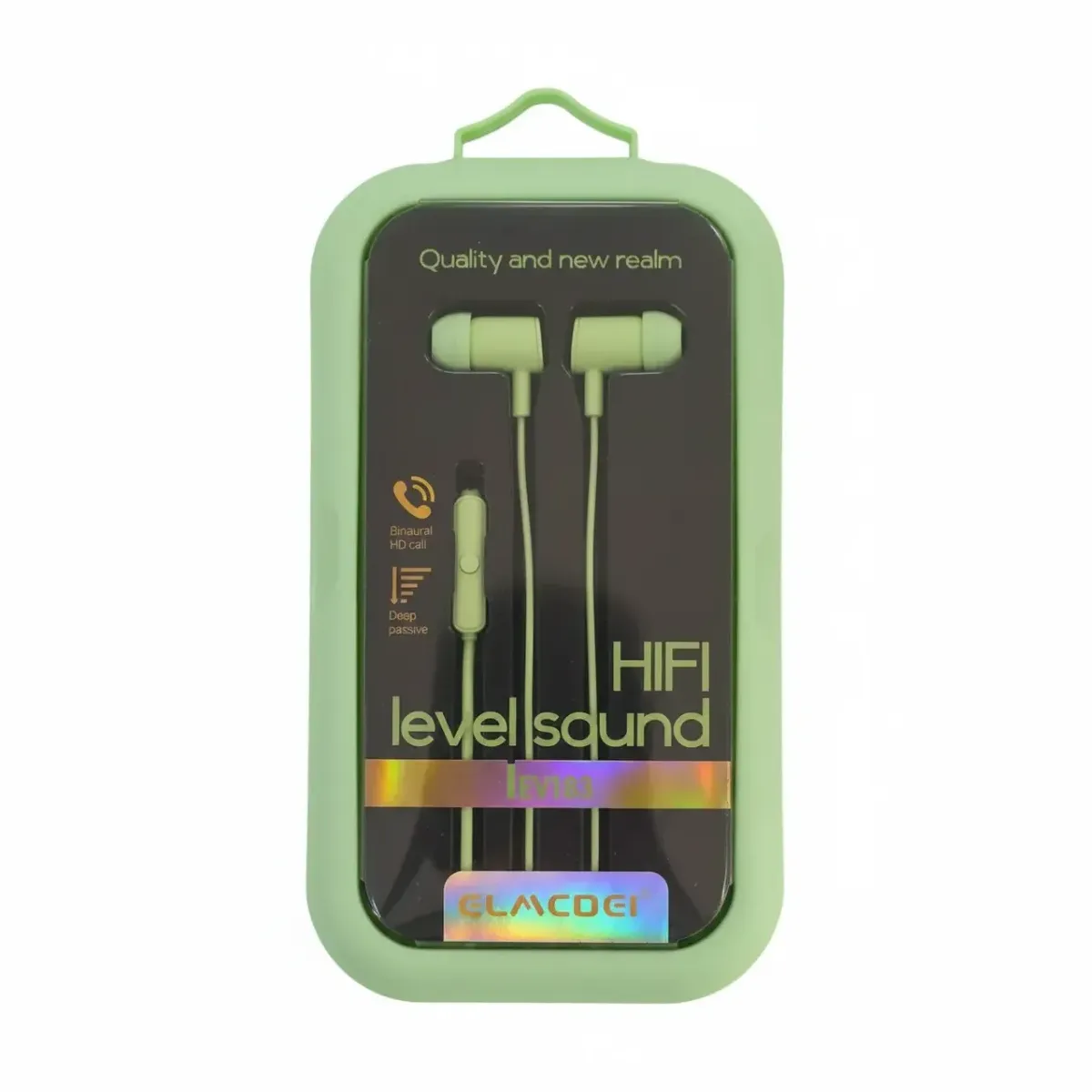 AURICULAR CON CABLE EV183 VERDE