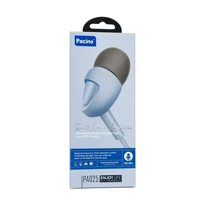 AURICULAR CON CABLE PA025 CELESTE