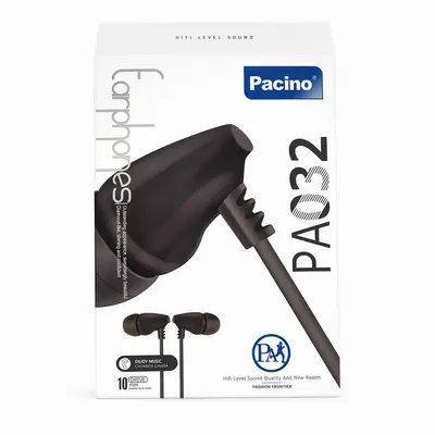 AURICULAR CON CABLE PA032 NEGRO