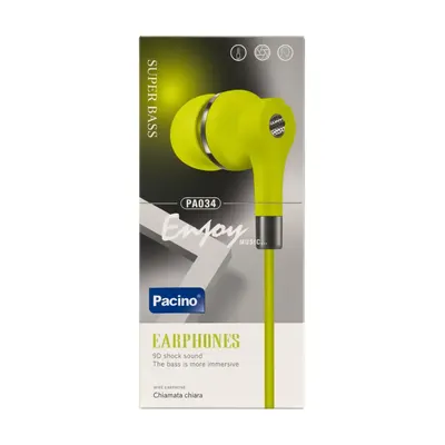 AURICULAR CON CABLE PA034 AMARILLO