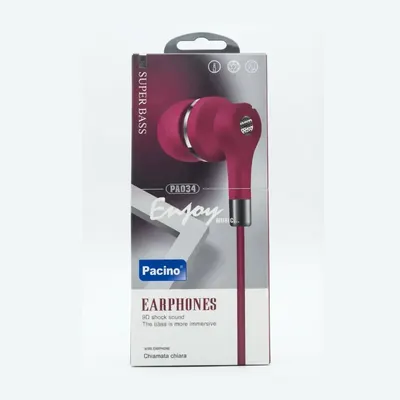 AURICULAR CON CABLE PA034 BORDO