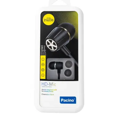 AURICULAR CON CABLE PA038 NEGRO