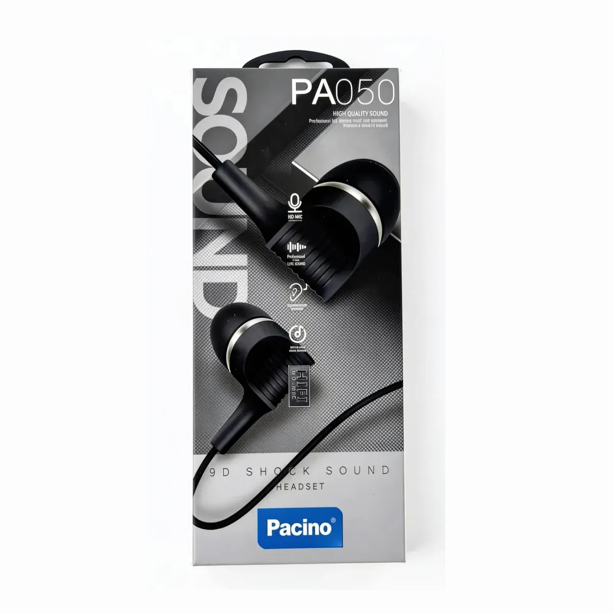 AURICULAR CON CABLE PA050 NEGRO