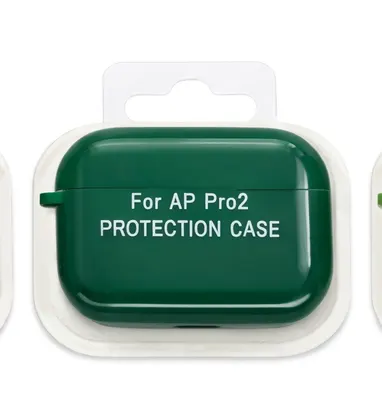 FUNDA AIRPODS PRO 2 EN CAJA VERDE OSCURO