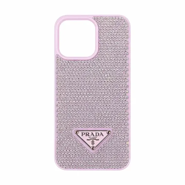 FUNDA PRADA BRILLOS IPHONE 15 PRO ROSA