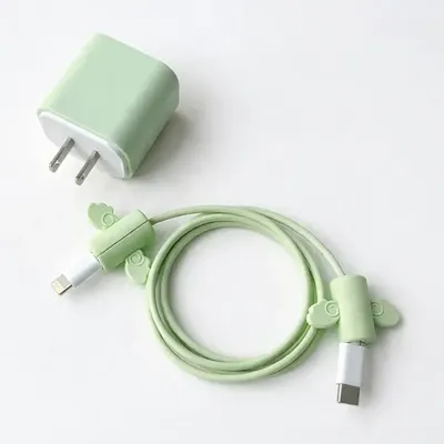 PROTECTOR PARA CARGADOR 20W Y CABLE VERDE