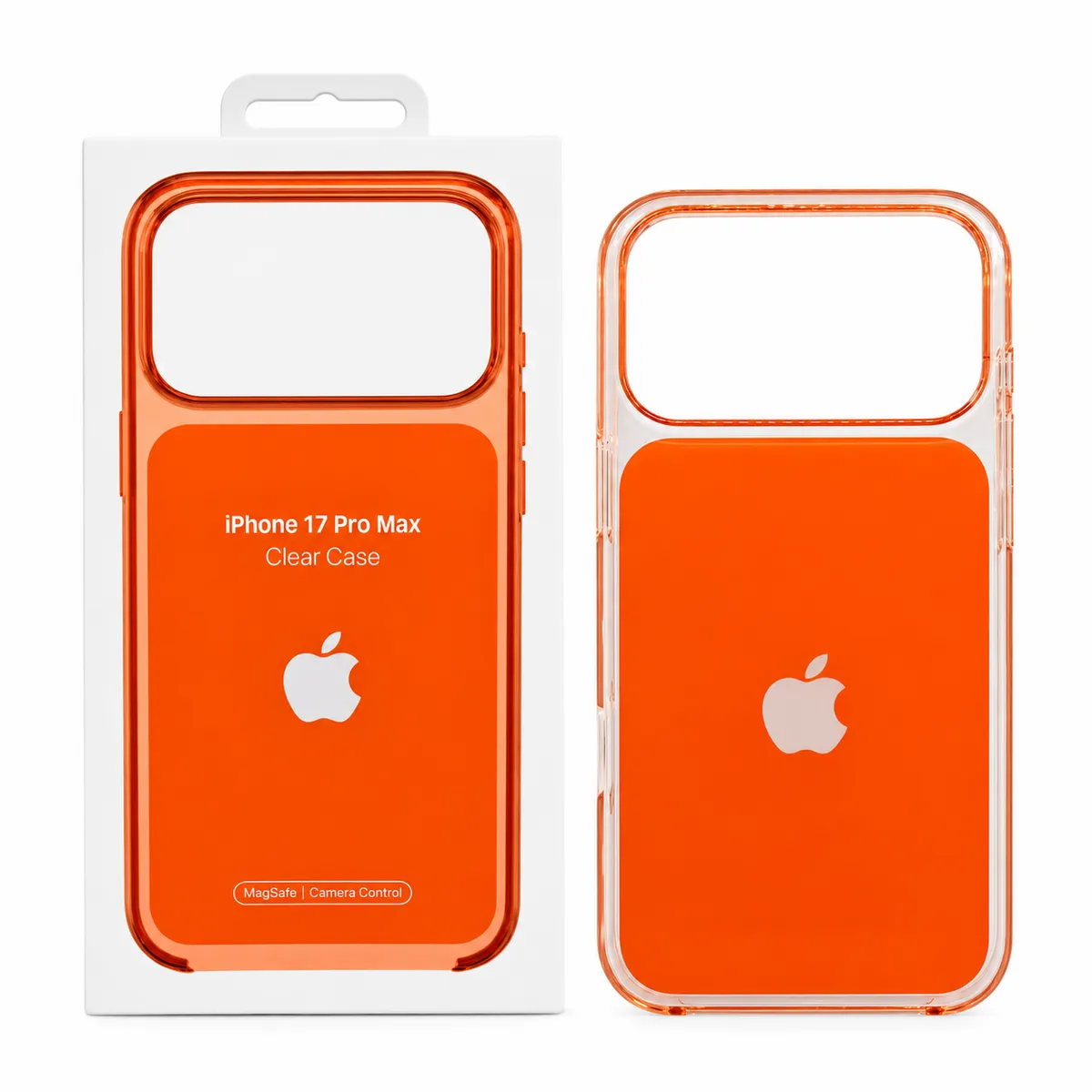 CLEAR LOGO COLOR IPH 17 PRO NARANJA