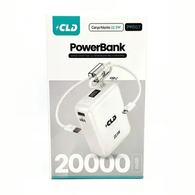 POWERBANK FAST CLD 20000 MAH 22.5W NEGRO