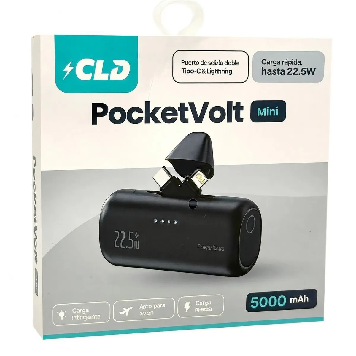 POWERBANK CLD 5000 MAH POCKET VOLT BLANCO