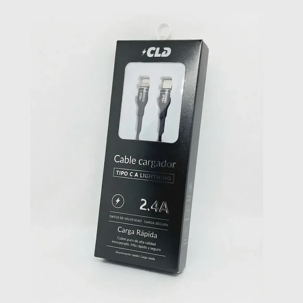 CABLE CLD NEGRO TIPO C A LIGHTNING