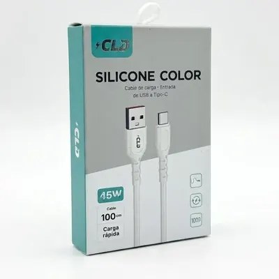 CABLE CLD SILICONE COLOR USB A TIPO C 1M