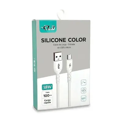 CABLE CLD SILICONE COLOR USB A MICRO USB 1M