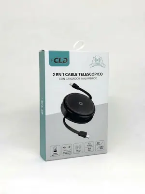 CARGADOR 2 EN 1 INALAMBRICO CLD NEGRO