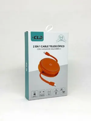 CARGADOR 2 EN 1 INALAMBRICO CLD NARANJA
