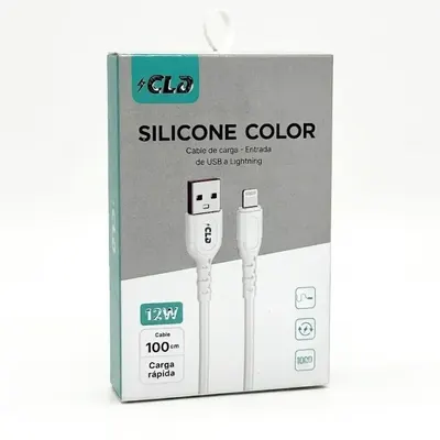 CABLE CLD SILICONE COLOR USB A LIGHTNING 1M