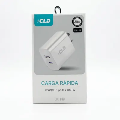 CARGADOR PARED CLD TIPO C Y USB 20W CW03