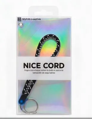 CORREA CORTA CORDON TRENZADO NEGRO